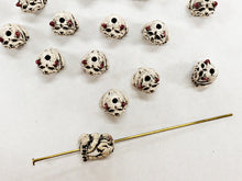 Load image into Gallery viewer, 10 Tiny Bulldog Beads, Hand Painted Ceramic Beads, Animal Beads Teeny CBS - 115 - BeadPrism