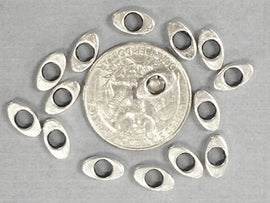 100 Pc 10mm Bead Frame silver Pewter- PBF027 - BeadPrism