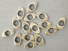 100 Pc 10mm Bead Frame silver Pewter- PBF027 - BeadPrism