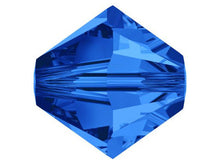 Load image into Gallery viewer, 100 pcs 3mm Swarovski Sapphire -Sep  Bicone Beads - Birthstone Crystal Beads Wholesale - 5328-3SAPH - BeadPrism