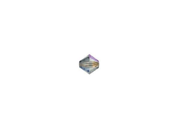 100 pcs 3mm Swarovski Black Diamond AB 2X Bicone Beads - Crystal Beads Wholesale - 5328-3BDIAab2X - BeadPrism