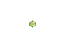 Load image into Gallery viewer, 100 pcs 3mm Swarovski  Peridot AB 2X Bicone Beads - Crystal Beads Wholesale - 5328-3PERIab2X - BeadPrism