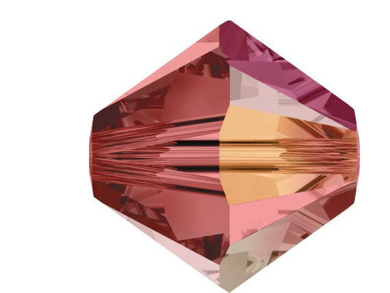 100 pcs 3mm Swarovski Padparadsha AB Bicone Beads - Crystal Beads Wholesale - 5328-3PADPab - BeadPrism