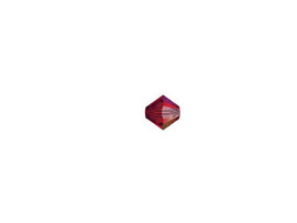 100 Pc 3mm Swarovski Light Siam AB Bicone Beads, Wholesale - 5328-3LSIAab - BeadPrism