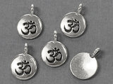 Om Charm 17x12mm Antique Silver Finish TierraCast Charms - P2404SA
