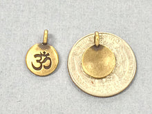 Load image into Gallery viewer, Om Charm 17x12mm Oxidized Brass Finish TierraCast Charms - P2404BO - BeadPrism
