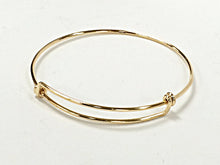Load image into Gallery viewer, 14K Gold Filled Bangle Bracelet, Adjustable 8 - 9.5 Inch - BBNGA02 - BeadPrism