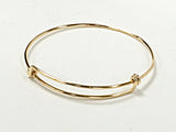 Adjustable Bangle Bracelet, 8 - 9.5 Inch,  14K Gold-Filled  BBNGA02