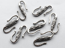 Load image into Gallery viewer, 10 pc S Hook Clasps 22.5mm, silver s hook clasps,  Antique Silver BULK Wholesale - PBF096 - BeadPrism