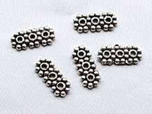 Load image into Gallery viewer, 100 pc Pewter 3 Hole Daisy Spacer Antique Silver BULK Wholesale - PBF217 - BeadPrism