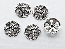 Load image into Gallery viewer, 50 pc Bead Cap Pewter 12 mm Antique Silver BULK Wholesale - PBF211 - BeadPrism