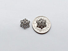 Load image into Gallery viewer, 30 pc Bead Cap Antique silver, 13mmPewter, Large silver Bead cap, Bali bead cap, 2mm Hole  - PBF201 - BeadPrism