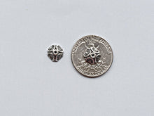 Load image into Gallery viewer, 50 pc Square Bead Cap Pewter 9 mm Antique Silver, 1.2mm Hole BULK Wholesale - PBF206 - BeadPrism