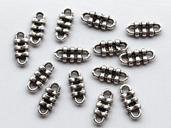 25 pc Pewter Links 11.5mm Antique Silver BULK Wholesale - PBF099-25 - BeadPrism