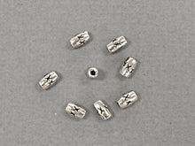 Load image into Gallery viewer, 100 Pc 5mm Bali Style Tube Beads 5x3 mm Antique Silver Tone Pewter beads, Wholesale - PBF247 - BeadPrism