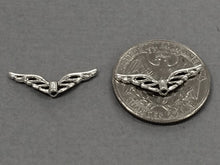 Load image into Gallery viewer, 50 Pc Small Wing Beads Pewter 22 mm Antique Silver BULK Wholesale - PBF239 - BeadPrism