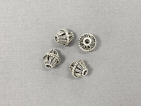 10 Pc 12mm Bali Style Bi-Cone Beads,  Antique Silver Finish Pewter, Wholesale - PBF228 - BeadPrism
