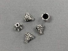 Load image into Gallery viewer, 30 pc Antique Silver Finish pewter Bali Style Cone Bead Caps, 9.5 mm, Wholesale - PBF139 - BeadPrism