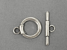 Load image into Gallery viewer, 7 pc Toggle Clasp Pewter Antique Silver 31 mm Bar 21 mm Loop Silver Toggle clasps Wholesale - PBF152 - BeadPrism