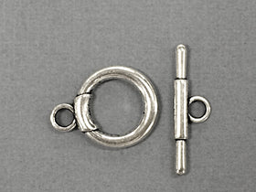 7 pc Toggle Clasp Pewter Antique Silver 31 mm Bar 21 mm Loop Silver Toggle clasps Wholesale - PBF152 - BeadPrism