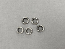 Load image into Gallery viewer, 25 Pc 10mm Round Bead Connectors, Frames Pewter 10.5 mm Antique Silver rings BULK Wholesale - PBF119 - BeadPrism