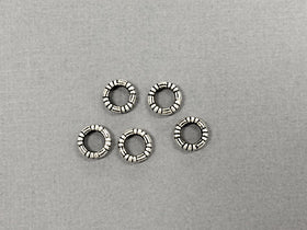 25 Pc 10mm Round Bead Connectors, Frames Pewter 10.5 mm Antique Silver rings BULK Wholesale - PBF119 - BeadPrism