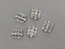 Load image into Gallery viewer, 20 Pc Pewter Rectangle Beads 12 mm Antique Silver BULK Wholesale - PBF251 - BeadPrism