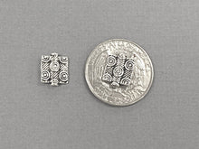 Load image into Gallery viewer, 20 Pc Pewter Rectangle Beads 12 mm Antique Silver BULK Wholesale - PBF251 - BeadPrism