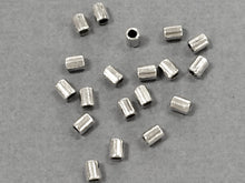 Load image into Gallery viewer, 100 Pc 4mm Tube Beads, 1.8mm Hole  Pewter 4x3 mm Antique Silver BULK Wholesale - PBF241 - BeadPrism