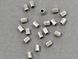 100 Pc 4mm Tube Beads, 1.8mm Hole  Pewter 4x3 mm Antique Silver BULK Wholesale - PBF241 - BeadPrism