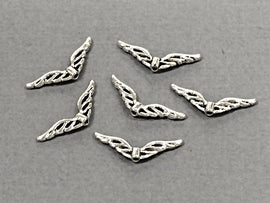 50 Pc Small Wing Beads Pewter 22 mm Antique Silver BULK Wholesale - PBF239 - BeadPrism