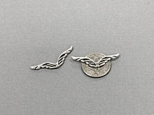 Load image into Gallery viewer, 20 Pc Large Wing Beads Pewter 40 mm Antique Silver, silver wing beads, angel wings,  - PBF238 - BeadPrism