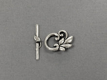 Load image into Gallery viewer, 7 Sets Large Toggle Clasp Leaf Shape Pewter Antique Silver BULK Wholesale - PBF157 - BeadPrism