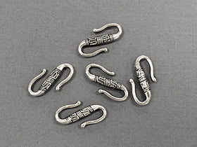 10 pc Pewter S Hook 23 mm Antique Silver BULK Wholesale - PBF168 - BeadPrism