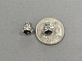 30 pc Antique Silver Finish pewter Bali Style Cone Bead Caps, 9.5 mm, Wholesale - PBF139 - BeadPrism