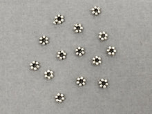 Load image into Gallery viewer, 100 Pc Daisy Beads Pewter 3.5 mm Antique Silver BULK Wholesale - PBF112 - BeadPrism
