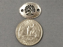 Load image into Gallery viewer, 5 Tree of Life Connector Link Oval Coins Tierracast Pewter Antique Silver Finish Yoga Link - P3186SA - BeadPrism