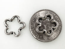 Load image into Gallery viewer, 25 Pc Pewter Flower Bead Frame 16mm Antique Silver PBF272 - BeadPrism
