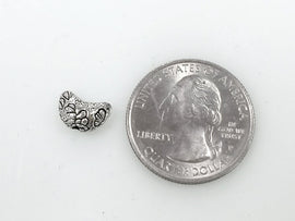50 Pc Crescent Moon Shaped Beads Pewter 10 mm Antique Silver BULK Wholesale - PBF262 - BeadPrism