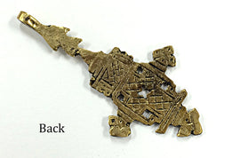 10 pc Brass Ethiopian Cross Pendant 3.25 Inch  Warrior Arrows on Top- TP141B-10 - BeadPrism