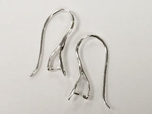 Load image into Gallery viewer, 1 Pair Pinch Bails Ear Wires For Swarovski Pendants Sterling Silver, Earwire Components - SF1542 - BeadPrism