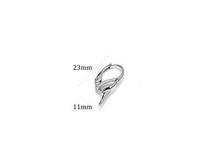 Load image into Gallery viewer, 1 Pair Pinch Bails Lever back Earwires For Swarovski Pendants Sterling Silver - SF1543 - BeadPrism