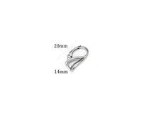 Load image into Gallery viewer, 1 Pair Pinch Bails Lever back Ear wires For Swarovski Pendants Sterling Silver Components - SF1544 - BeadPrism