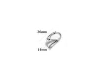 Load image into Gallery viewer, 1 Pair Pinch Bails Lever back Ear wires For Swarovski Pendants Sterling Silver Components - SF1544 - BeadPrism
