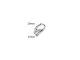 1 Pair Pinch Bails Lever back Ear wires For Swarovski Pendants Sterling Silver Components - SF1544