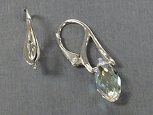 Load image into Gallery viewer, 1 Pair Pinch Bails Lever back Ear wires For Swarovski Pendants Sterling Silver Components - SF1544 - BeadPrism