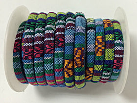 6mm Round Multicolors Cotton Cord MCC9, Light Blue Green Vegan Cord, Choose length wholesale - VC09 - BeadPrism