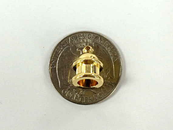 4Pc Gold Plated Kumihino Tassel Caps 6mm Cord Ends Pagoda Style, Recessed Channel design -P0201GB - BeadPrism