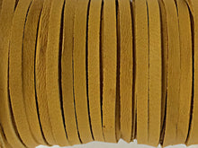 Load image into Gallery viewer, 3 Feet 3mm Deer Skin Hide Lace Saddle, Gold Blonde 1/8" Buckskin, Soft Leather Made in USA - DSK3-GD - BeadPrism