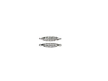 Load image into Gallery viewer, CZ Connectors Sterling Silver Anti Tarnish 18.5mm 3 sided Link Cubic Zirconia Pave set - SF1554 - BeadPrism